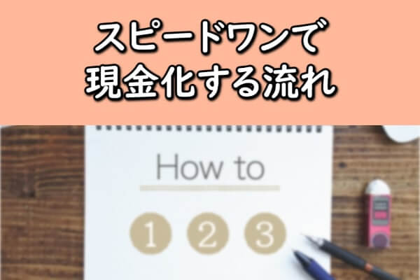 スピードワンで現金化する流れ