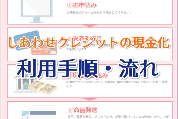 しあわせクレジットの現金化利用手順